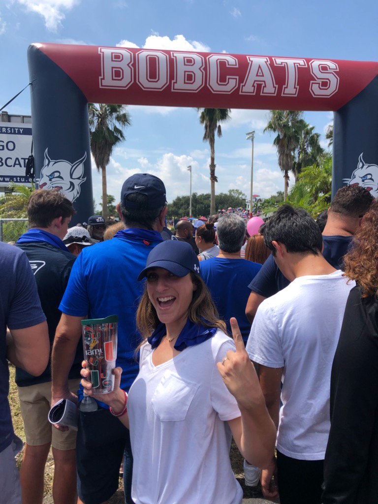 LoveAStrong's tweet image. Saturdays are for football! Inaugural football game for St. Thomas University. Cheering for a new team today. Let's go @STU_Football Bobcats! Go @_jarednoble!!! #54 #OLine #RightGuard #SetTheStandard @JBHSFalcons Alum
