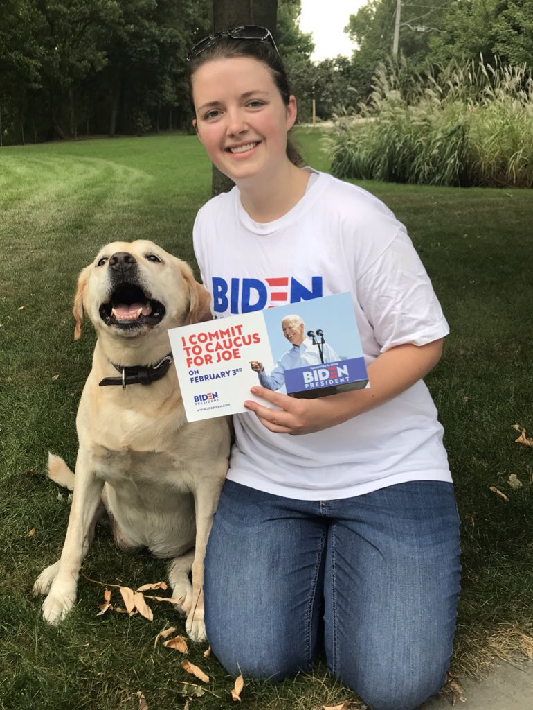 tiffklouk's tweet photo. Sammy’s excited and ready to caucus for Joe! Are you? #dogsforbiden #pupper4biden #TeamJoe https://t.co/bGE2mQqYb8