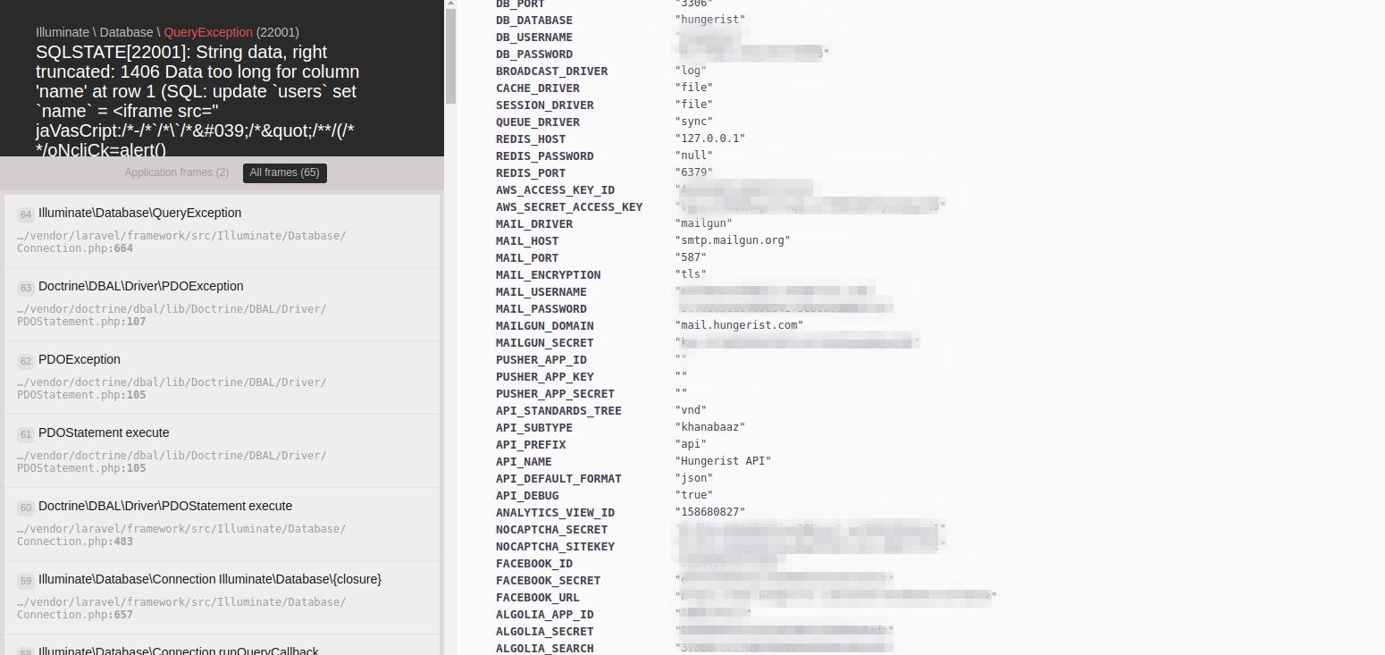 M. Qasim Munir on X: #bugbountytip While testing a Laravel site try  injecting different kinds of payloads or change Request methods to GET>POST  or POST>GET. this will result in Laravel exception handler