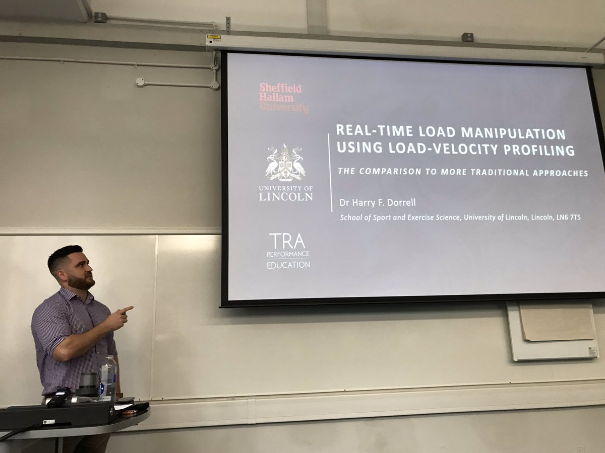 Steve381's tweet photo. What a great day @sheffhallamuni delivering our #VBT symposium to some awesome delegates. Big thanks to @TraPerformance @harry_dorrell @DrJFTFernandes &amp; James Tufano for being a part of it. Some great presentations and practical sessions delivered by all. https://t.co/pQE7JgTfdW