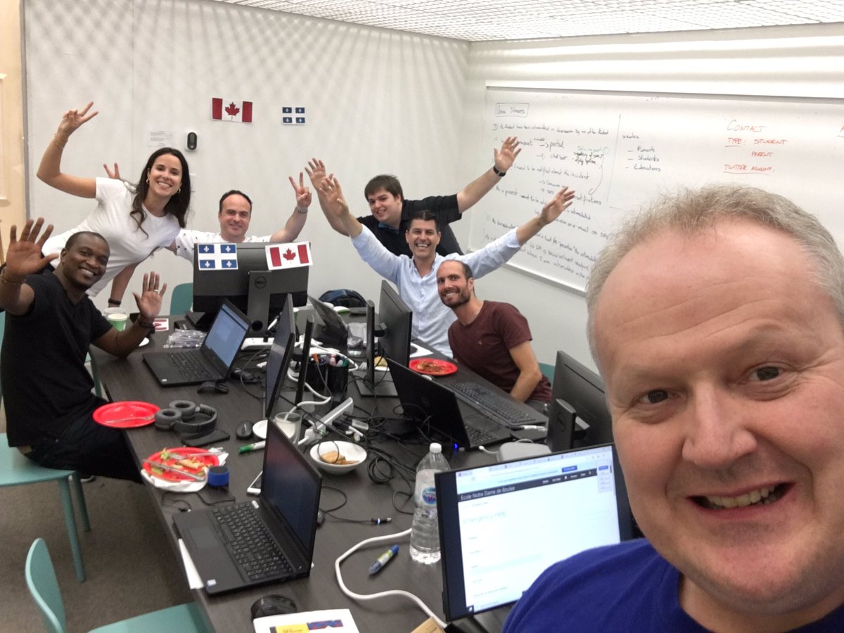 readyxrm's tweet photo. Team Alpha Flight heading down the final stretch of the #TDGiGlobalHack! @ngeorgeault @Crastinut @david_rivard @Charlot71520329 #WeAreTDG https://t.co/CZbsAHBwtv