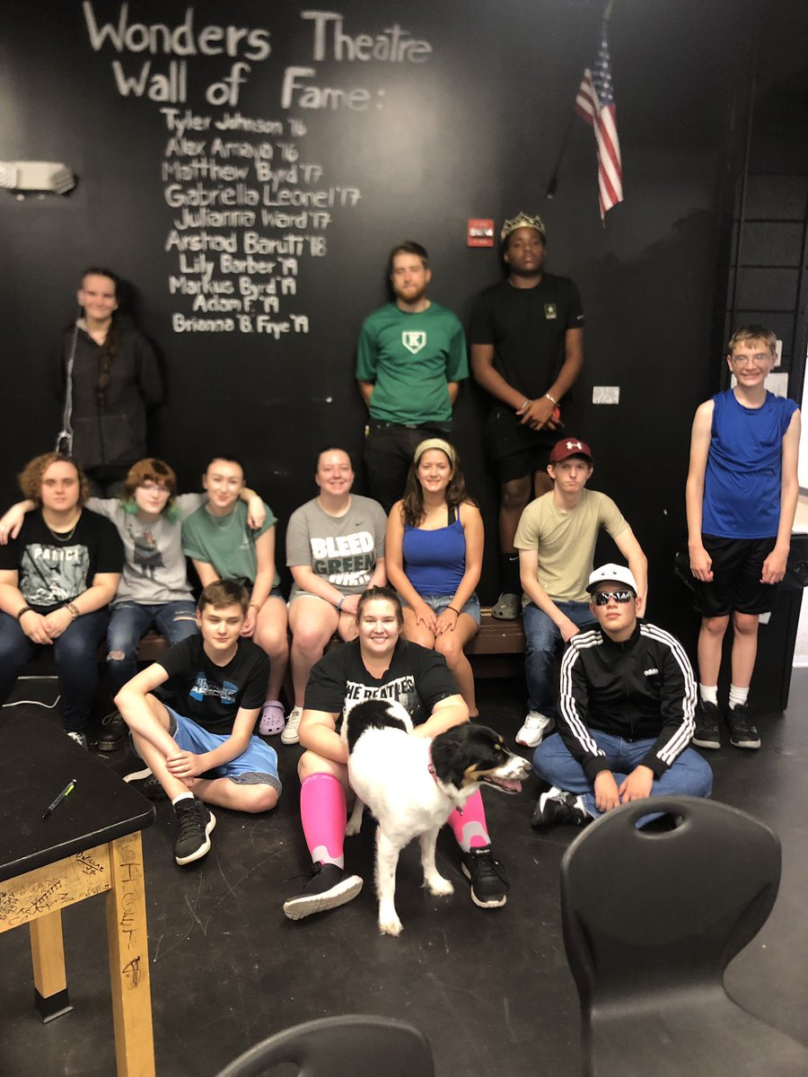 ALBTheatre's tweet photo. Part 2! Also special shoutout to @CarsonHildEng for being an excellent helper this morning! She’s definitely one of my favorite people! #carsonalbrown #crossschoolcollab #beawonder #carsoncougars https://t.co/LowSG2cmNp