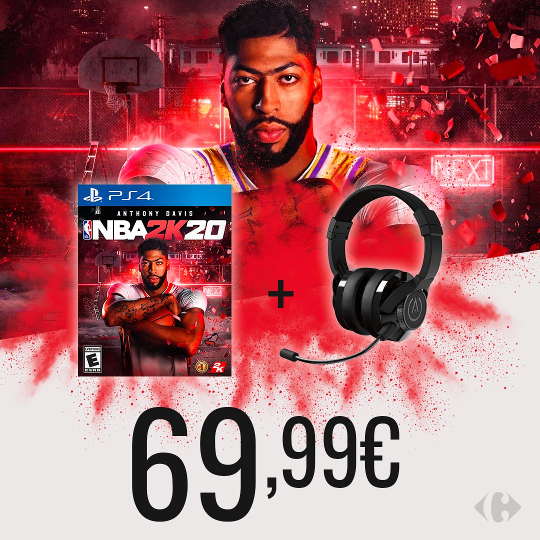 CarrefourGaming's tweet photo. ¡También tenemos pack de #NBA2K20 para #PS4 y #Headset #PowerAFusion! https://t.co/RGL0WiFS1r