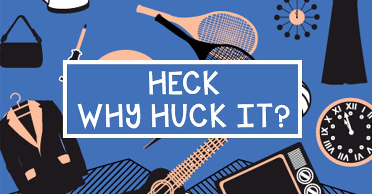 Heck Why Huck It? #GarageSale is on now! Sat Sep 7 11am-3pm. Get you and your many #shoppingbags down to the Roundhouse gym before all the good stuff is gone. 44 vendors, 50 tables, live music, food trucks @freshpakoras @LovingHut_Vanc. ow.ly/tl9Y50vYopt