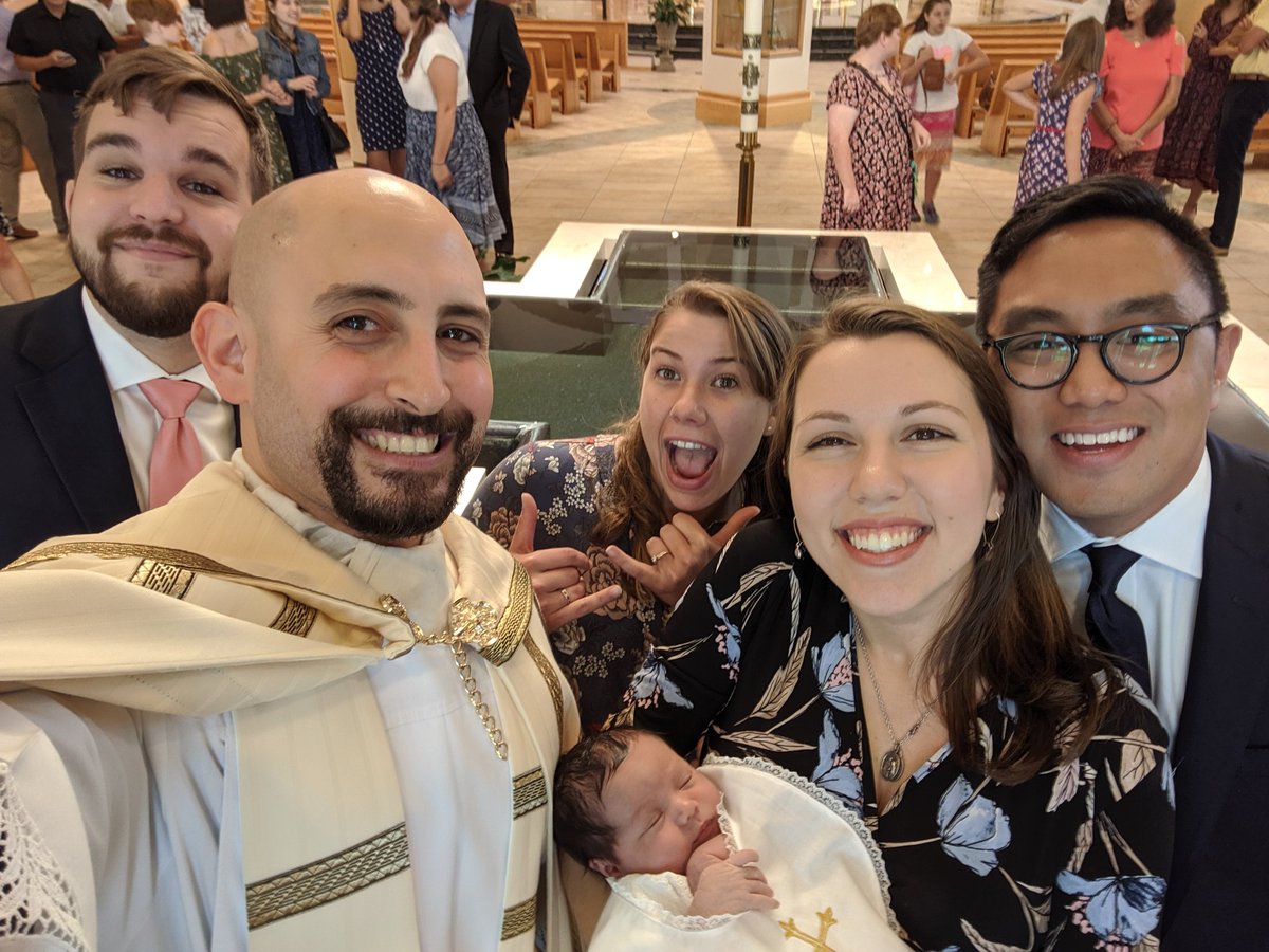 StJudeCathedral's tweet image. Congratulations to Lily Marie, daughter of @StJudeCathYM youth minister Catherine Kuizon and @JesuitTampaFL teacher Matthew Kuizon, on her #baptism this afternoon! God chose a new daughter and our we gained a new #CoreTeamMember! #courageouslyliving  #CatholicPowerFamily
