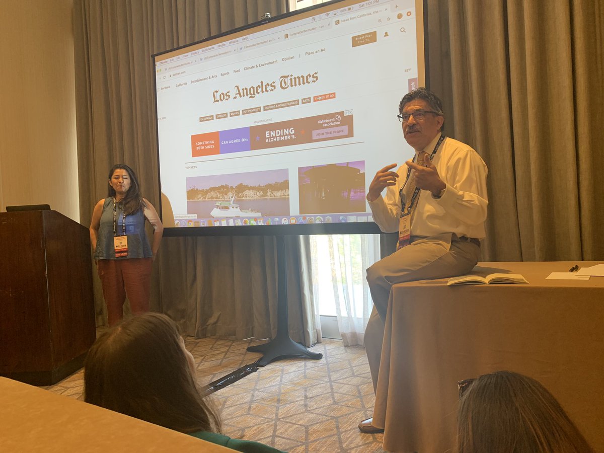 EGMNVenture's tweet photo. Writing feature stories workshop with @StevePadilla2 and @LATBermudez #EIJ19 #EgmncoversEIJ https://t.co/WY9p6kh9Lf