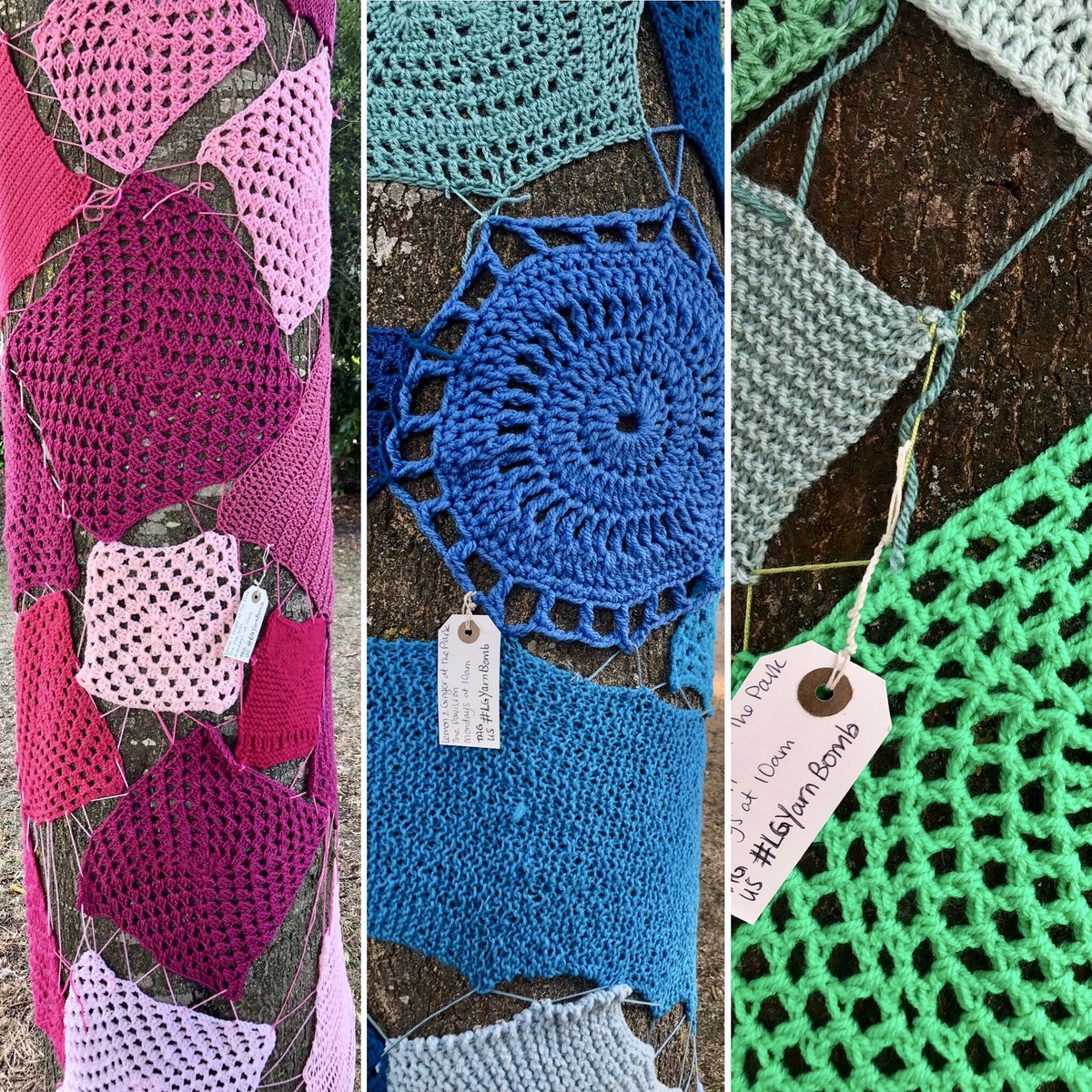 Loved seeing all the <a href="/lemon_ginger/">Lemon & Ginger</a> #yarnbomb action today <a href="/Spectacularts1/">SpectaculArts Foundation</a> Great work team! #LGYarnBomb