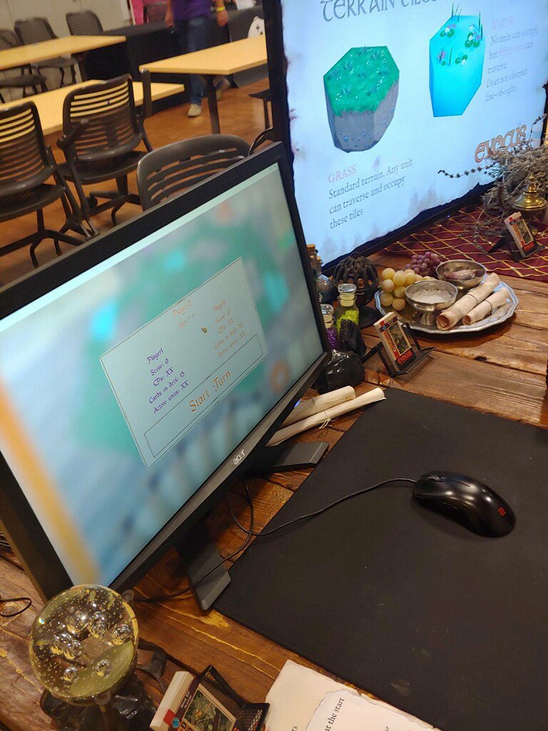 PlayEvocus's tweet photo. Evocus is at #ccs2019 showing off the game. If you're in #sacramento come stop by the West Sac Community Center 11am to 5pm. https://t.co/swZPJZu254
