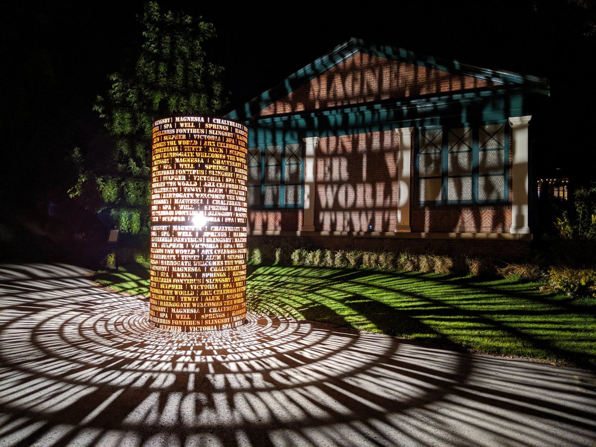 Been to see a new light installation in #Harrogate #ValleyGardens celebrating the heritage and history of the town.  Very very impressive.  Well done @HarrogateFest