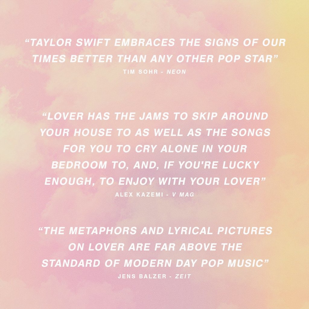SwiftiesVoting's tweet photo. Come on, Swifties!💪
Let's #StreamLover &amp; vote for the best album of LOVE 💗
Tweet these hashtags> #Lover #TheAlbum #PCAs 
Or simply RT!

✨ 1 RT = 1 VOTE 🌌
@taylorswift13 @taylornation13 

💗S P R E A D  T H E  L O V E💗 https://t.co/GdFKoKZPko