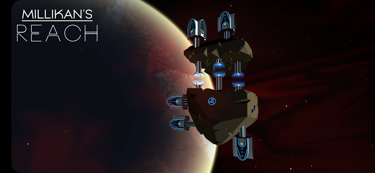 MillikansReach's tweet photo. Couple shots of what I've been working on, for #ScreenshotSaturday! I've added a new Millikan asteroid base, and I've reworked the 'eye' texture on Millikan ships and stations.

#spacesim #lowpoly #gamedev https://t.co/U6SRiKrXVY