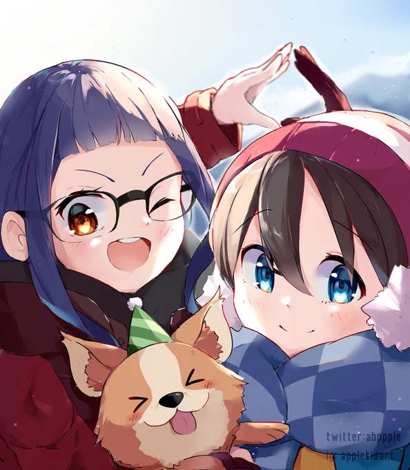 Happy Birthday to Chiaki and Ena !!!!
??

#斉藤恵那生誕祭2019 
#大垣千明生誕祭2019
#ゆるキャン #yurucamp

(遅れてちゃってごめんね;; I'm a bit late, sorry ><) 