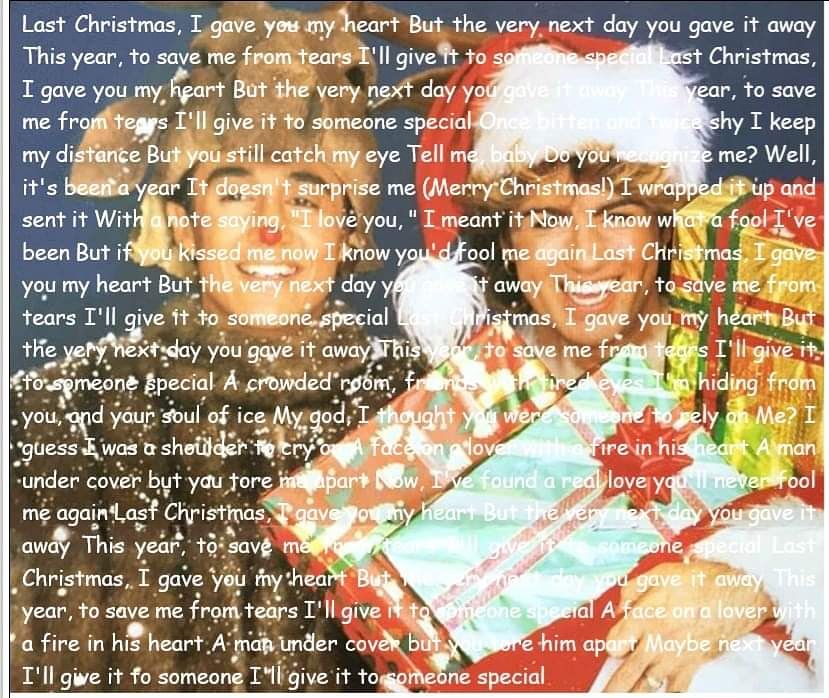 "Last Christmas" for UK #1 Xmas 2019.
Join our group.
facebook.com/groups/LastXmas