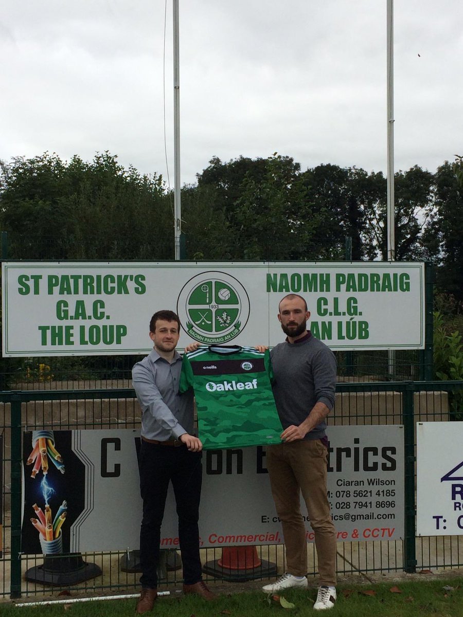 anlubgac's tweet photo. On the eve of our 1st round Derry SF Championship match we would like to thank @Oakleaf_Ltd for their continued sponsorship of our Senior Football team. https://t.co/YaiKwe4o96