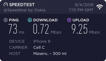 edgoodier's tweet photo. @CellC_Support 4G/LTE connection in Grahamstown/Makanda dropped significantly in the last few weeks - please investigate? https://t.co/zMCCEPKll8