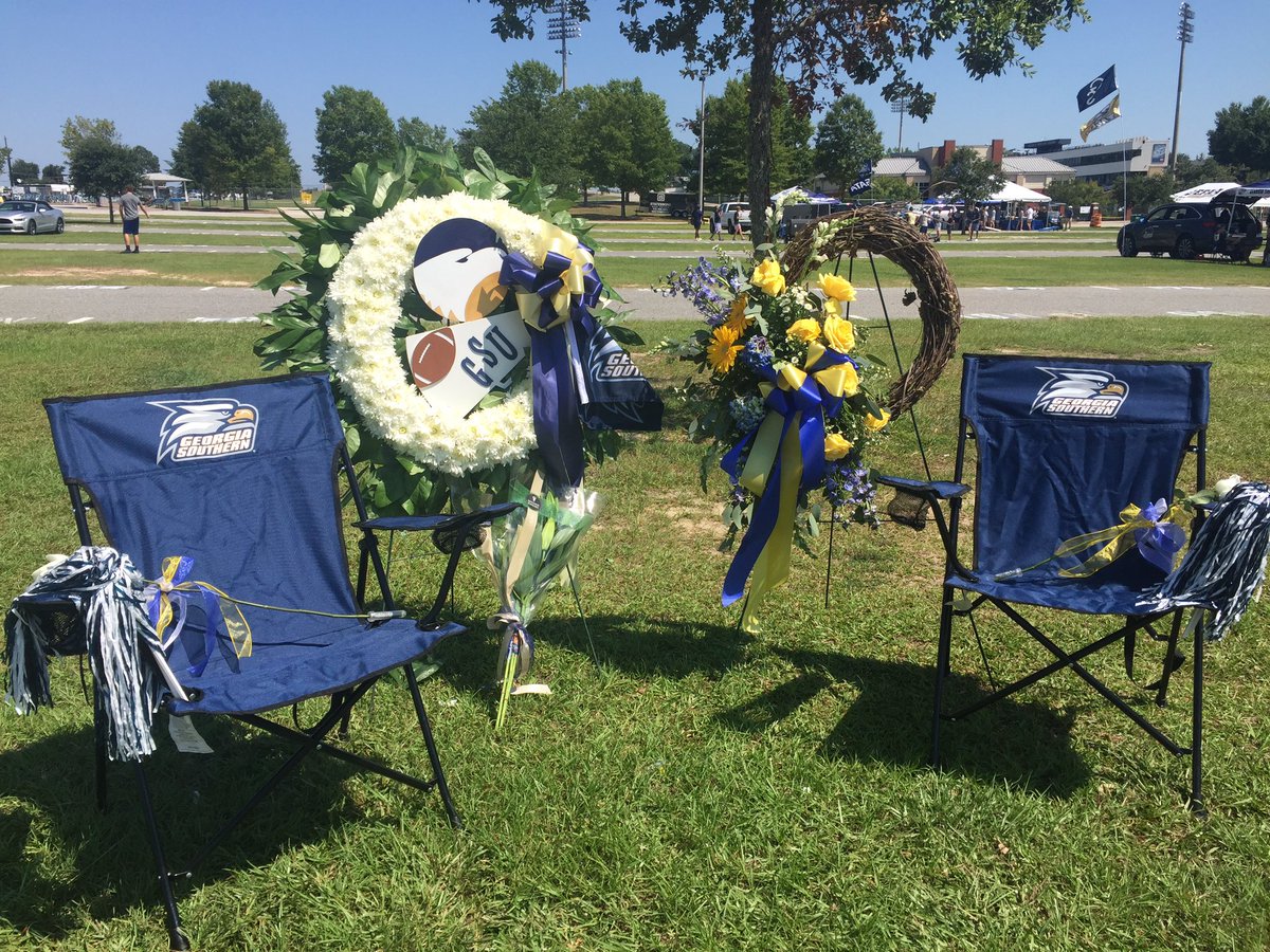 No Words. A <a href="/GSAthletics_FB/">Georgia Southern Football</a> Tailgate space saved for The Hagans.