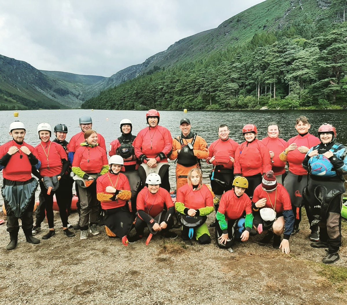 Poulaphouca's tweet photo. Beautiful day in #Glendalough providing #watersafety &amp; #waterrescue at #openswim race #Wicklow #kayaking #Ireland https://t.co/qNAF8jcViP