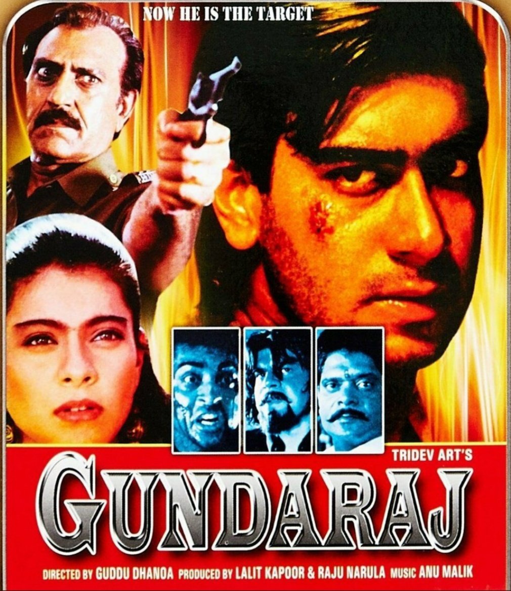 #BollywoodFlashback #90s 
#24Yearsof #GUNDARAJ
#8September1995
@ajaydevgn @KajolAtUN @Mohnish_Bahl #Amrishpuri 
#MohanJoshi #SharatSaxena 
@GudduDhanoa