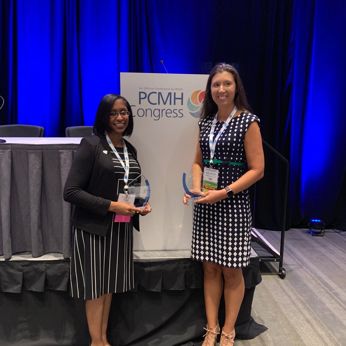 NCQA's tweet photo. Congrats to CCE Quality Award Winners! These Certified Content Experts preach the patient-centered gospel. Thomasene Barnes directs the PCMH Program @NYCHealthSystem. Kelsey Kelleher leads Transformation
@HMHNewJersey. #PCMH2019 #NCQAisHere https://t.co/QMmYGD7skT