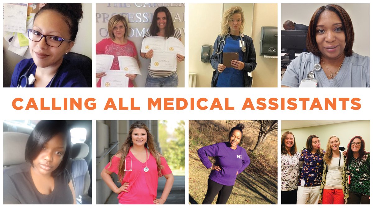 nha's tweet photo. Calling all medical assistants! NHA would like to interview you for a blog post as we celebrate Medical Assistant Recognition week in October. If you are interested please send an email to NHAmarketing@nhanow.com with your contact info. Write MA Week in the subject line. https://t.co/BT11IFQDzE