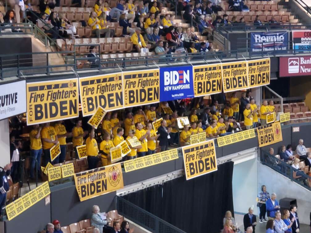 IAFFofficial's tweet photo. IAFF #firefighters for @JoeBiden at New Hampshire state Democratic Convention @PFFNH https://t.co/Msrk1OapWP