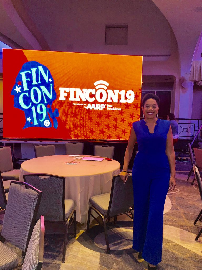 sharon_epperson's tweet photo. Getting ready to give Closing Keynote at #FinCon19! So excited! @FinCon @CNBC https://t.co/KFPWJjiPuE