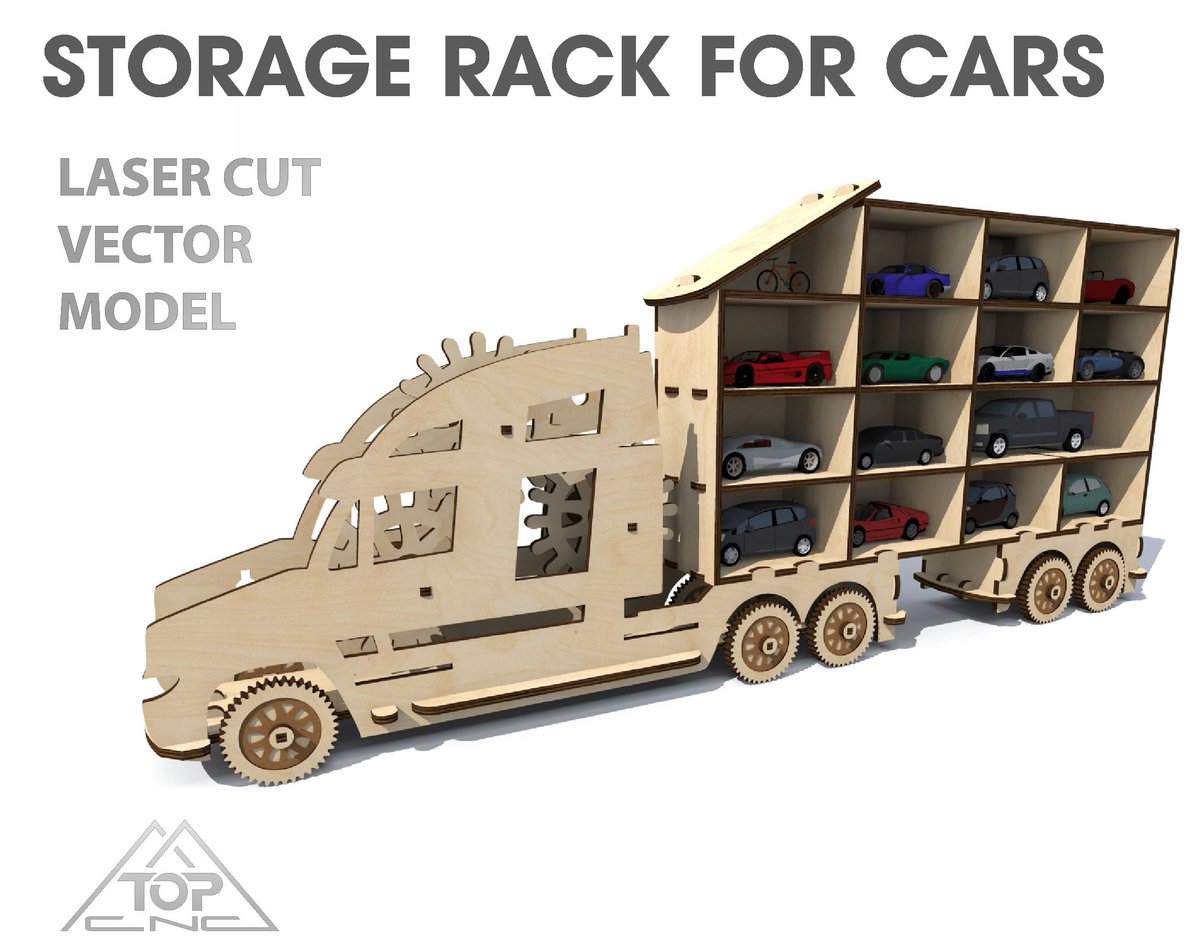 toy car storage truck shelf