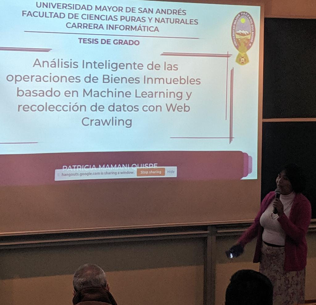 superbeto's tweet photo. The first @thecityai #DataScienceDays in 🇧🇴 is starting, @orietha kicks it off and @pattycabero announces a new degree in @ePC_UCB related to #DataScience, we are ready to listen to research findings now #BoliviaAI https://t.co/v00o147kxO