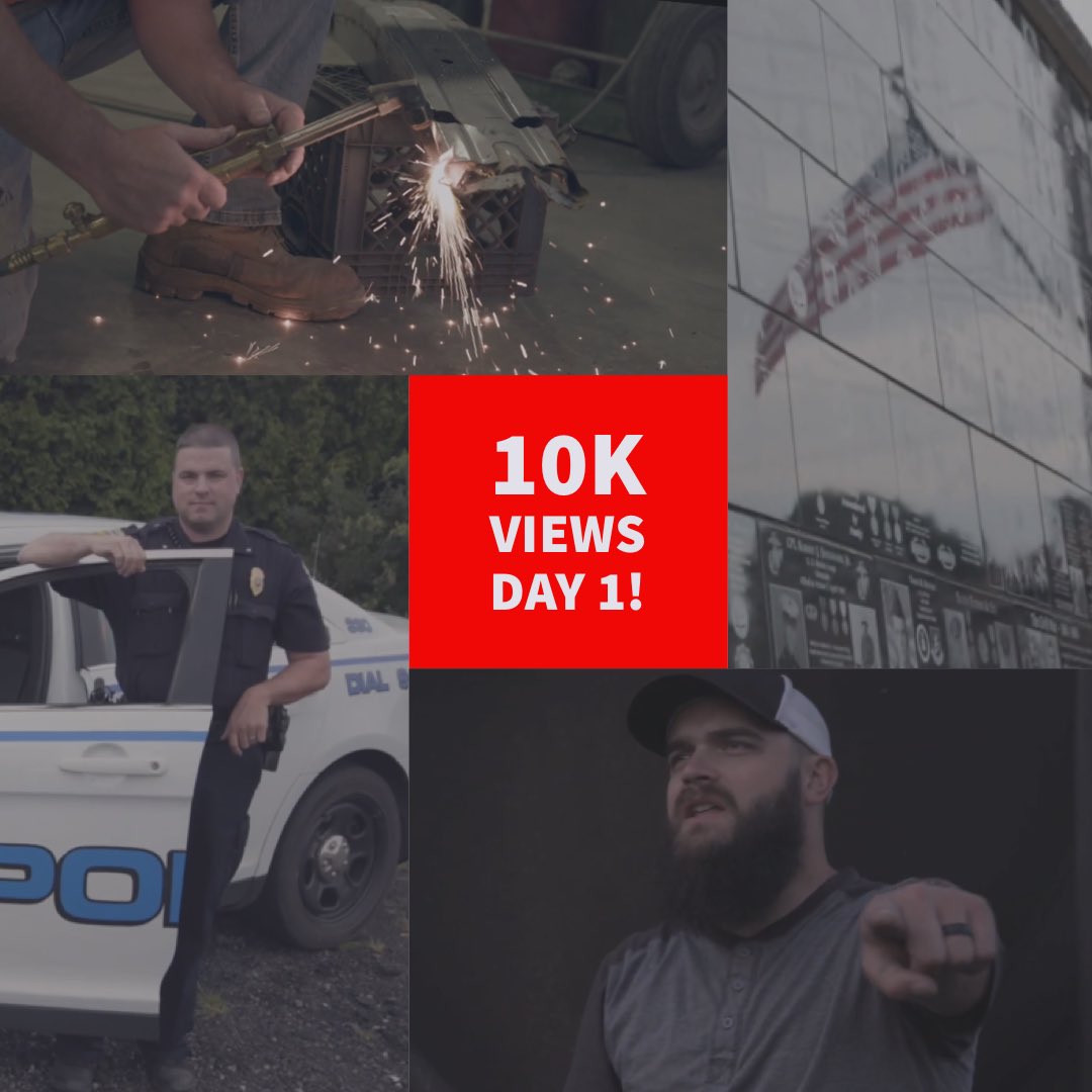 joshgallmusic's tweet photo. Over 10K views on day 1! We have a lot of great things lined up for this song so stay tuned.
Watch the full video 👉 Link In Bio

#newmusic #musicvideo #bootslikemine #country #countrymusic #merica #bluecollar #military #thankyou #workhard #raiseitup https://t.co/Fbg5J4nFJR