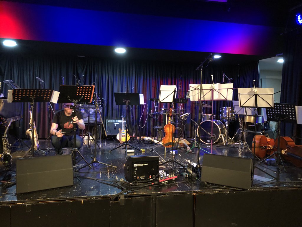 The Stage is ready for the <a href="/DevTunesBand/">Dev Tunes</a> Orchestra! #GDDG19