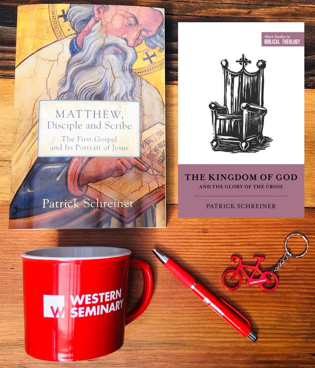 WesternSeminary's tweet photo. Our Back to School Giveaway continues!

Follow &amp; Retweet for a chance to win this new release by @pj_schreiner on the Gospel of Matthew.
And his book on the Kingdom of God.
And our awesome swag.

Every Retweet counts!
https://t.co/hmG6nu4Xdv… https://t.co/TcF9ynCZI1