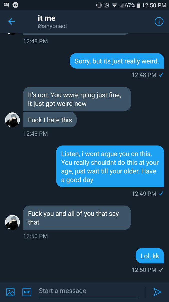 gepdex's tweet photo. I CANNOT SAY THIS ENOUGH, STOP LEWD RPING IF YOUR UNDERAGE. ITS WEIRD, ITS ILLEGAL, YOUR A KID. https://t.co/XofYltjJGQ