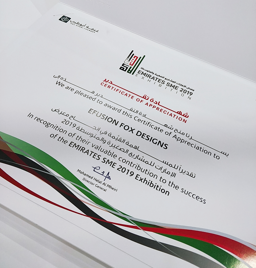 efusionfox's tweet photo. Thank you Abu Dhabi Chamber for inviting us to participate in the Emirates SME 2019 Exhibition for the second year.

#efusionfox #designs #branding #inspiration #creative #AbuDhabi #uae #graphics #alain #exhibition #minimal #brand #idea #concept #exhibition #adcci #alainsme https://t.co/LbSLo7fS90