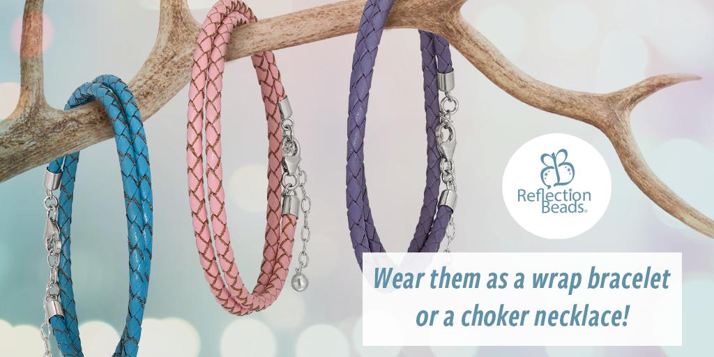 ReflectionBeads's tweet photo. Accessorize your style with leather women's choker that can also transition into a wrap bracelet. The perfect 2 for 1! >> https://t.co/pAKcuaOxTo #wrapbracelet #chockers #bracelet https://t.co/uXyqZJjlk8