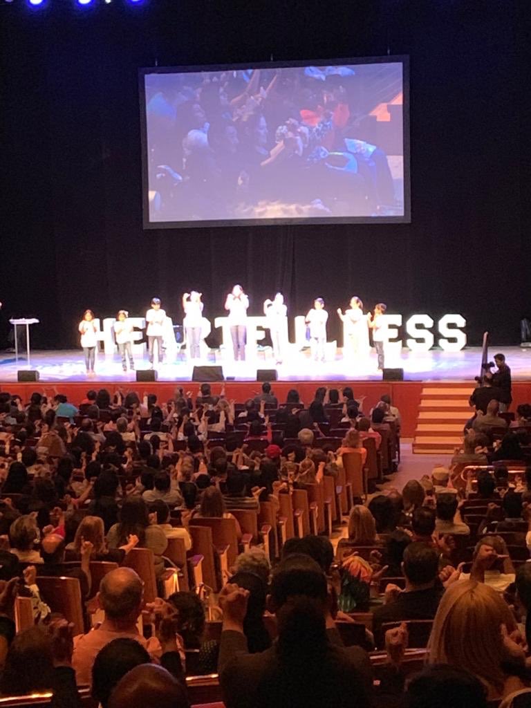HeartfulnessNJ's tweet photo. Children demonstrating brain exercises ( cascade, deer bunny circling ) as a part of @brighterminds16 program at @NJPAC #heartfulness #njmeditates https://t.co/0VnMacUw0O