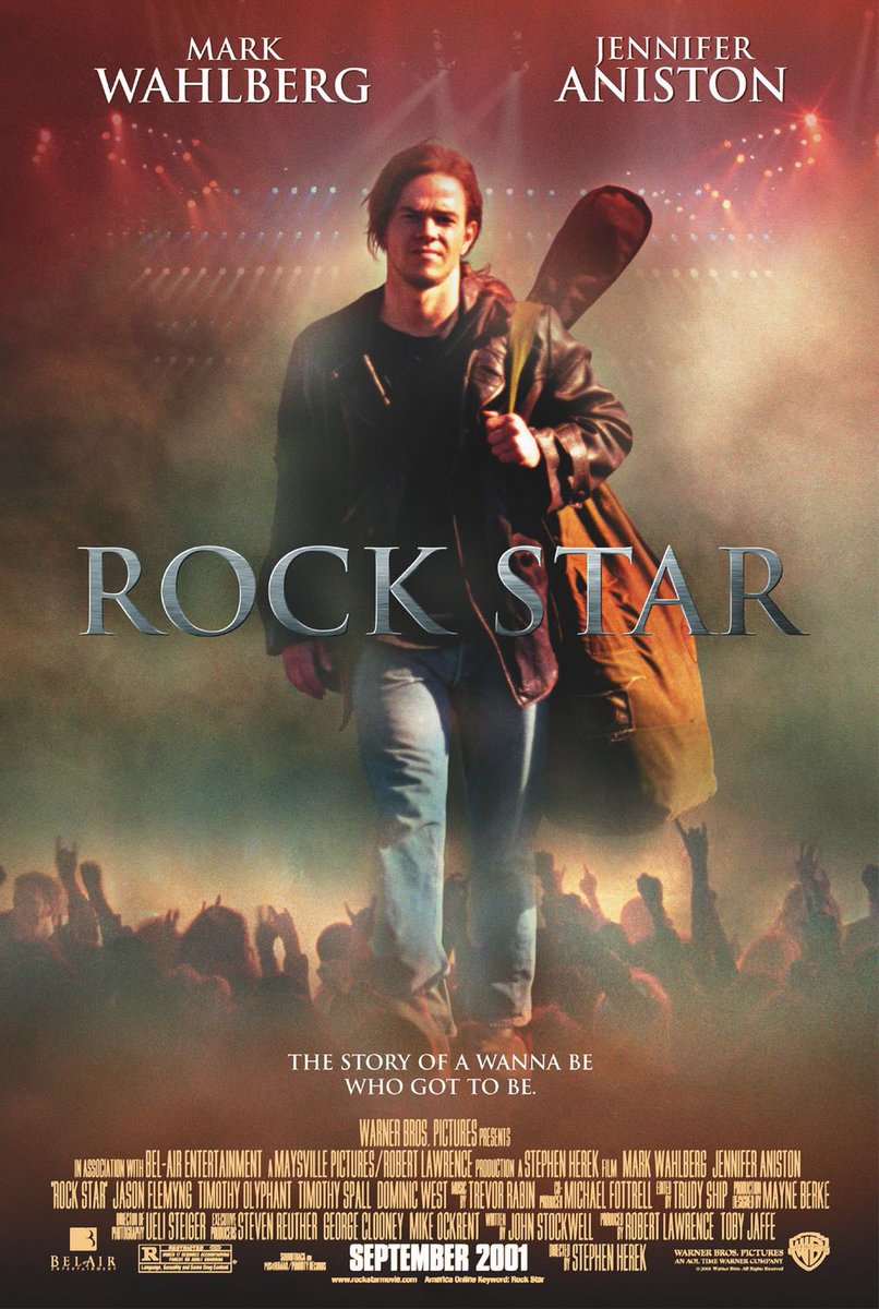 FilmNewsNos's tweet photo. 🎬MOVIE HISTORY: 18 years ago today, September 7, 2001 the movie ‘Rock Star’ opened in theaters!
#MarkWahlberg #JenniferAniston #JasonFlemyng #TimothyOlyphant #TimothySpall #DominicWest #BlasElias #NickCatanese #BrianVanderArk #JasonBonham #ZakkWylde #CarrieStevens #RachelHunter https://t.co/tXesTBxyrG