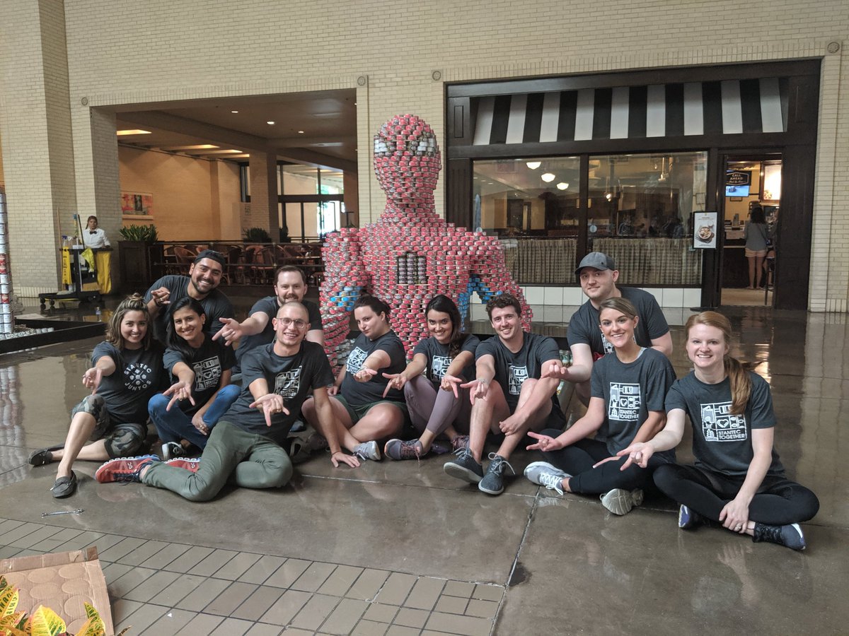 Another #canstruction in the books! Way to go <a href="/Stantec/">Stantec</a> Plano/Dallas team! #Spiderman looks pretty awesome! <a href="/NorthParkCenter/">NorthPark Center</a> <a href="/ntfb/">North Texas Food Bank</a>