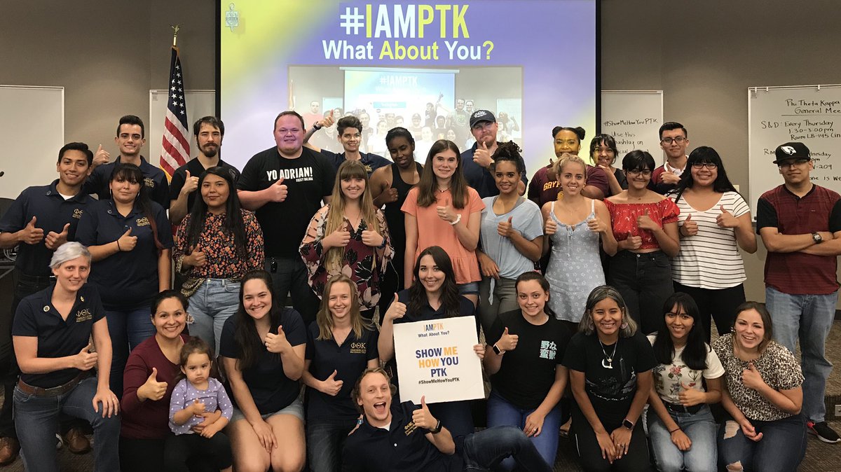 ShelbyLynchR5's tweet photo. We are PTK 💙💛 The Omicron Beta Chapter is starting the year off great with some fun Orientations! 🎉🎉🎉 
#ptk #showmehowyouptk #iamptk #phithetakappa #ptkproud #mesacc @mesacc @ptkazregion @PHITHETAKAPPA #weareptk #mesacc https://t.co/w1Ay8M7wHL