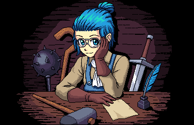 filthydrawings's tweet photo. A NPC from a Dungeon Crawler/RPG I'm working on, Text Quest.
Meet Erica, the Blacksmith! She'll sell you all sorts of weapons.
#gamedev #rpg #pixelart #textquest https://t.co/4bRRK1DOkf