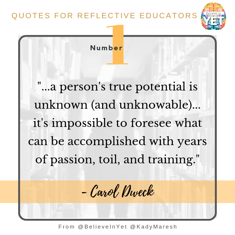 BelieveInYet's tweet photo. A reflective teacher is an effective teacher. 
Join @BelieveInYet and @KadyMaresh in 'Quotes for Reflective Educators' to help expand our minds through reflection. Share with other educators how it speaks to you so we can all grow and learn from one another and our experiences! https://t.co/ZNfeh5F02u