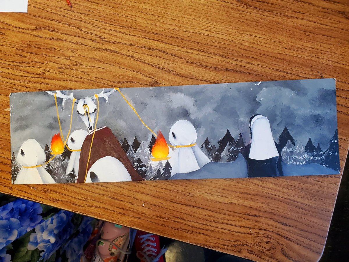 Samanth23400632's tweet photo. A mock up for a mural at my school! 

#Creepy #art #OC #creaturedesign #ghost #skull #horror #HorrorAr https://t.co/puNqAy86xr