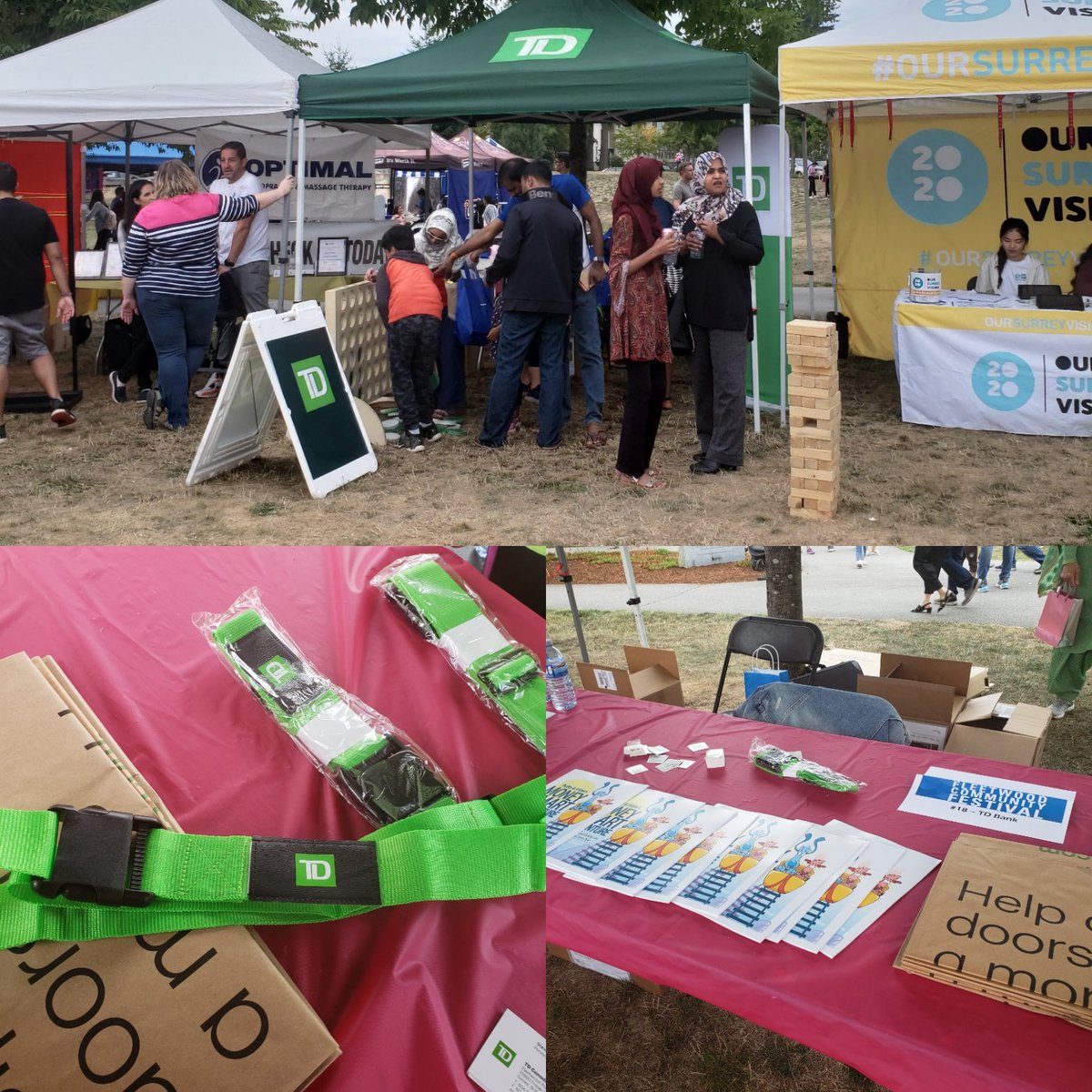 Come check us out at TD booth at  Fleetwood communtiy festival 2019 and enjoy playing games and get some goodies. 🤗 Happy to see lot of support from #tdfleetwoodfam and giving back to the community. #fleetwoodcommunityfestival <a href="/LowenTrang_TD/">Lowen Trang</a> <a href="/CarrieKim_TD/">ckim0814@yahoo.ca</a> @GurjivChahil_TD