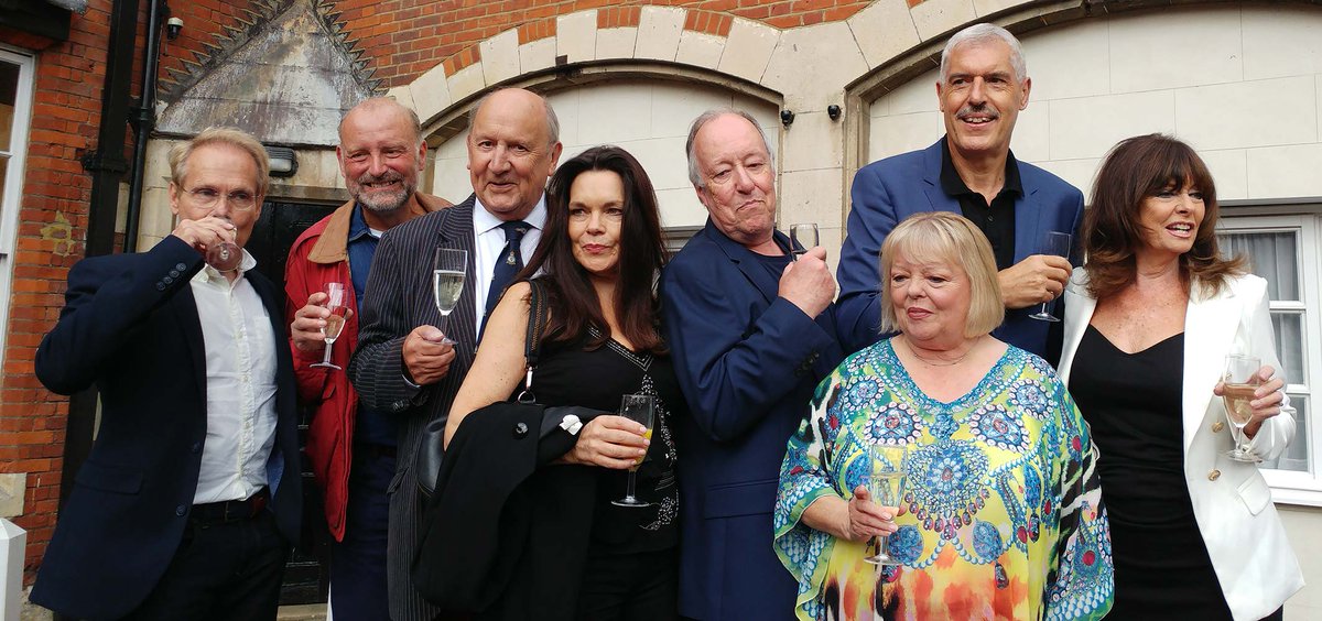 BritComSociety's tweet photo. Thanks to everyone who joined us at Lynford Hall today for an incredible 35th anniversary celebration of 'Allo 'Allo!.

We don't have a final confirmed figure just yet, but almost £3,500 was raised for the Actors Benevolent Fund from our auction alone. https://t.co/RAuH9GyJNA