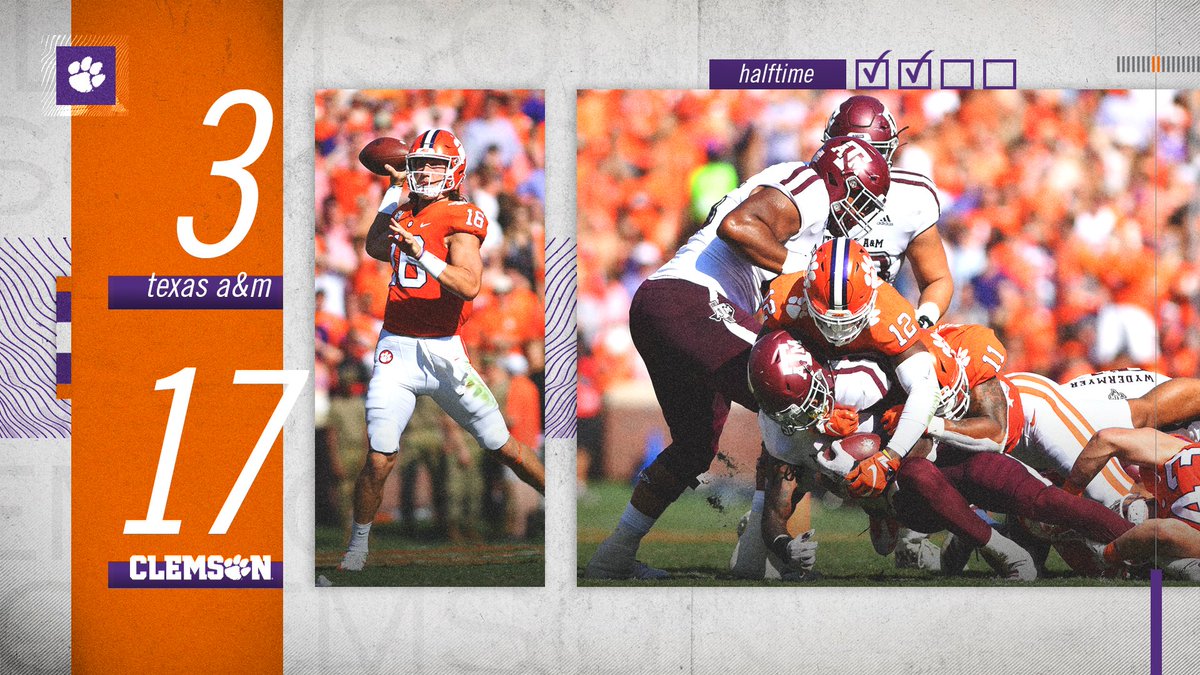 Clemson Football On Twitter The Tigers Enter Halftime Up