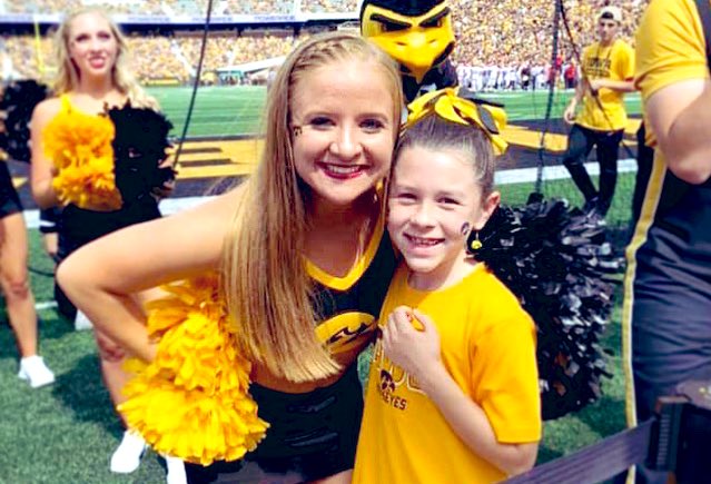 TinasDanceStd's tweet photo. We think Emalyn is one of the luckiest little Hawkeye fans today! ๐ค๐ @iowadanceteam #gohawks #tdsfamily #tdsalumni #tdslove https://t.co/UbKsPkJp2n