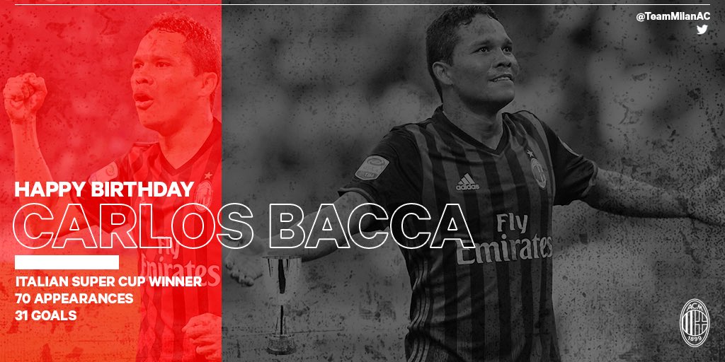  Happy Birthday Carlos Bacca    Supercoppa Italiana 