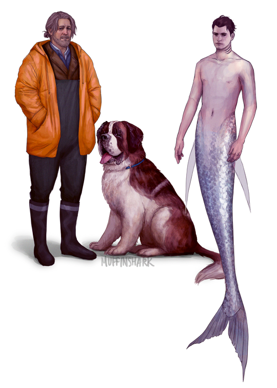 _muffinshark_'s tweet photo. a dumb au that started out as a joke for MerMay but that i'll probably draw more of bc it hits my childhood obsession w/ drawing fish people just right👌 https://t.co/ewBCw579Dp