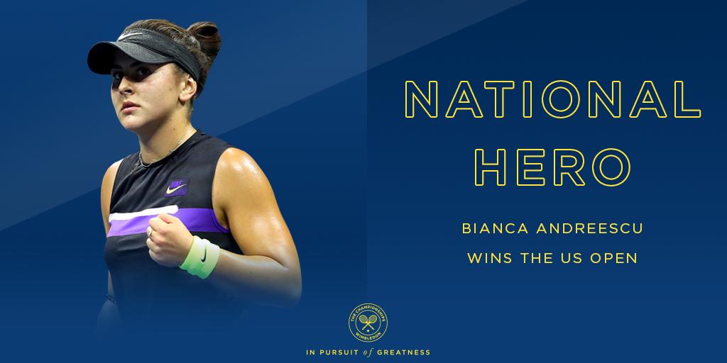 The first Canadian ever to win a Grand Slam singles title 🇨🇦@Bandreescu_ is the #USOpen champion after beating Serena Williams 6-3, 7-5 🏆