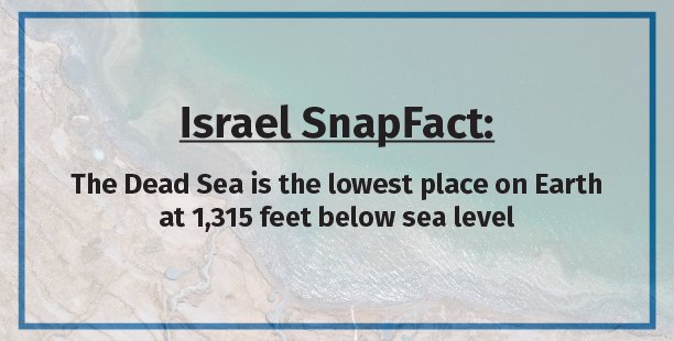 JCCBridgewater's tweet photo. How low can you go? Lowest place on earth as defined by sea level. #SnapFact #Israel https://t.co/8mY75hxKLK