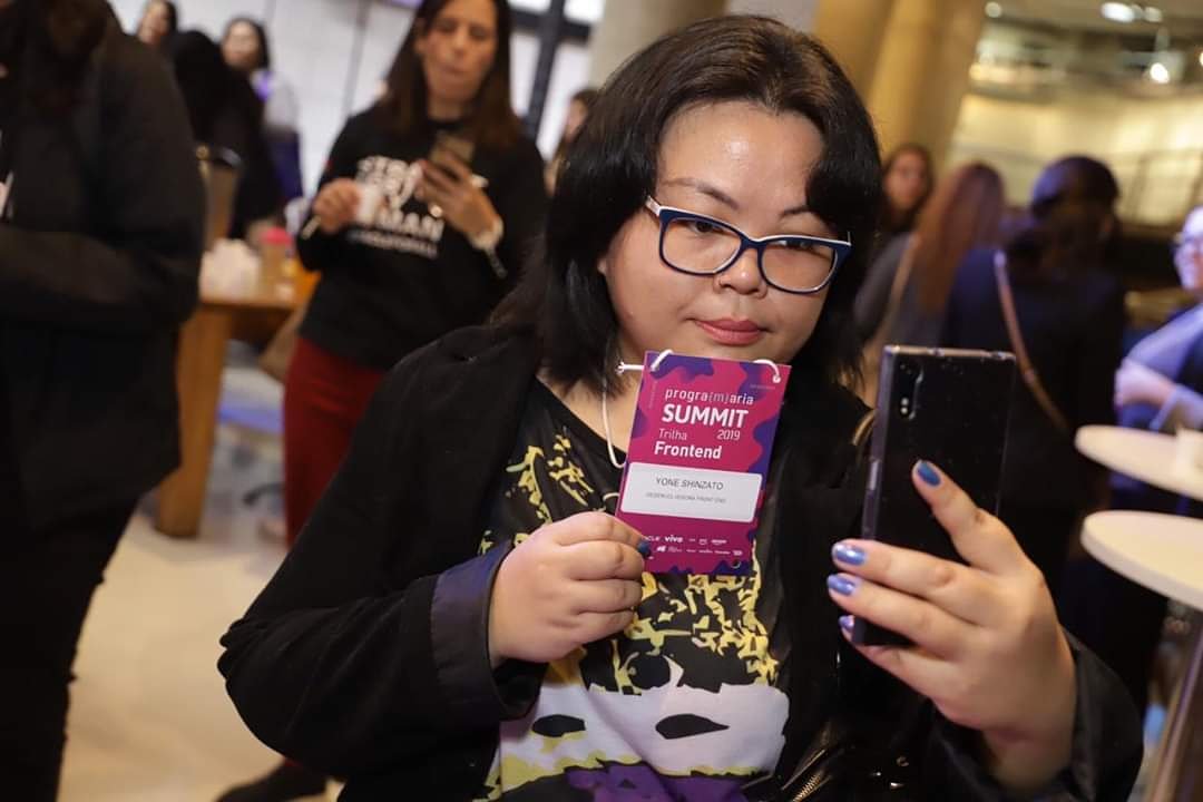 indieoldlady's tweet image. Eu, clicada pela fotógrafa da #PrograMariaSummit ☺️🙏